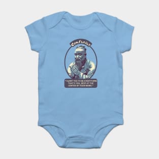 Confucius Portrait and Quote Baby Bodysuit